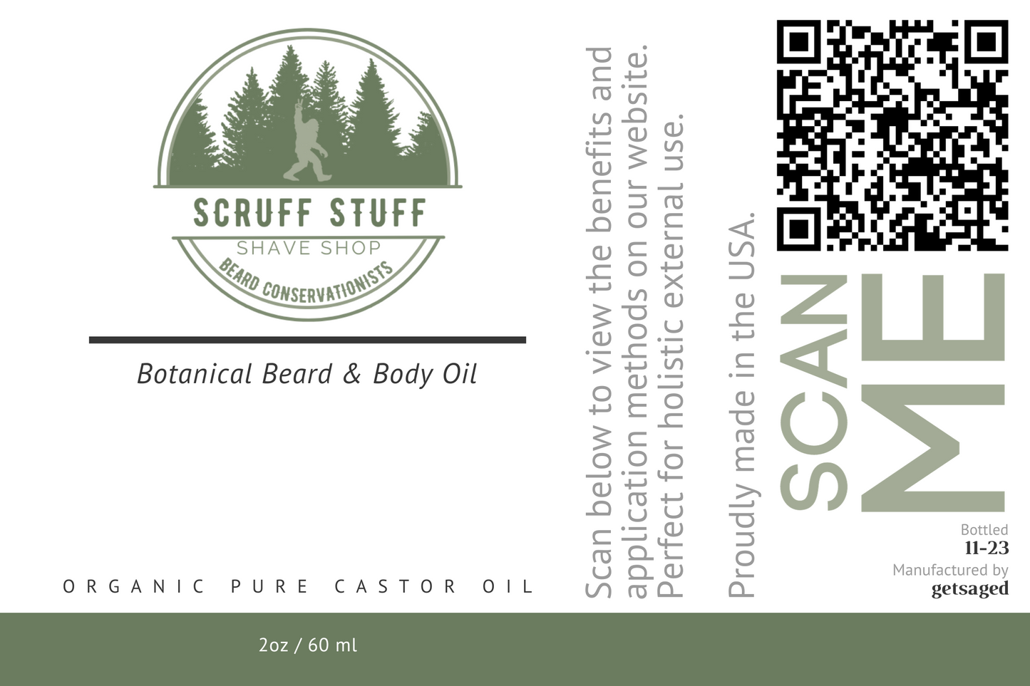 Organic Pure Castor Beard & Body Oil