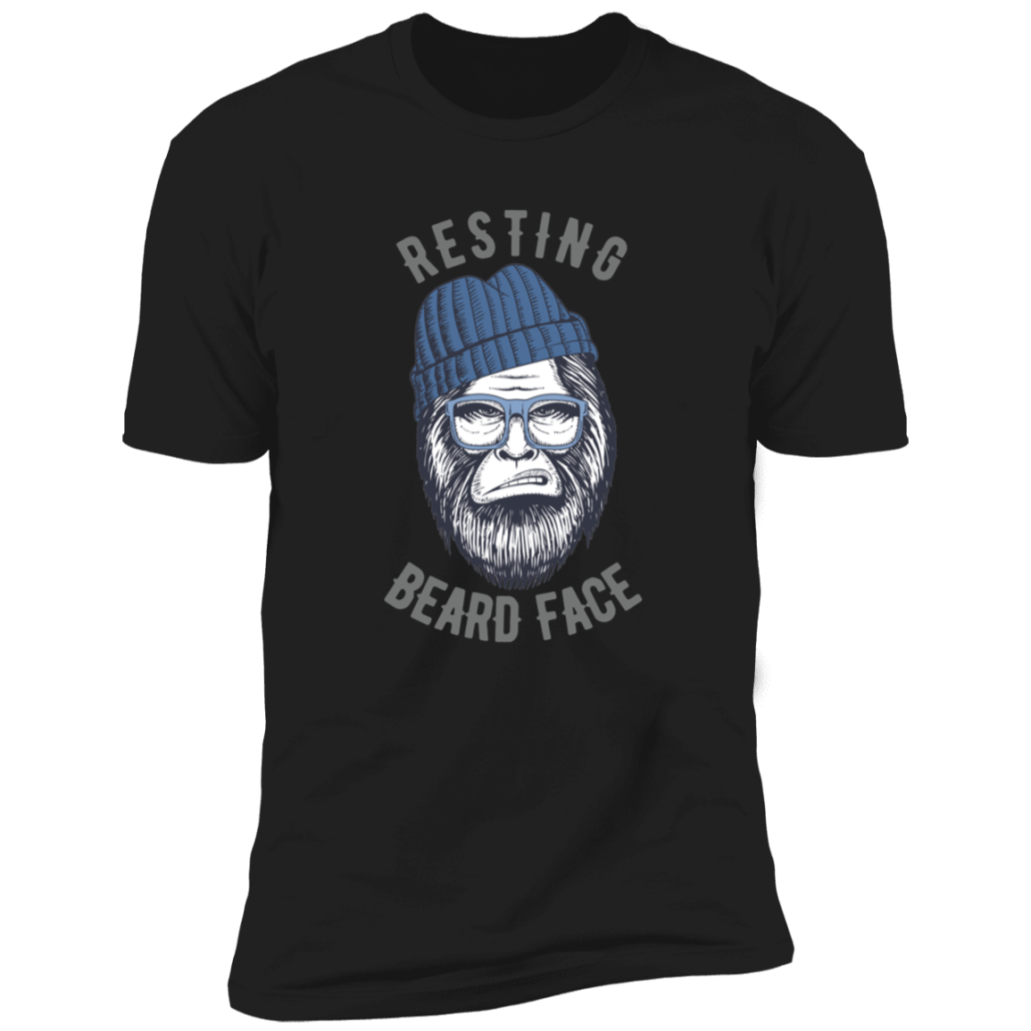 Resting Beard Face - Grey