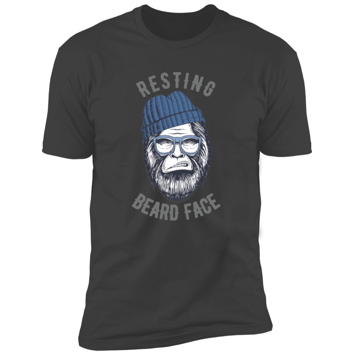 Resting Beard Face - Grey