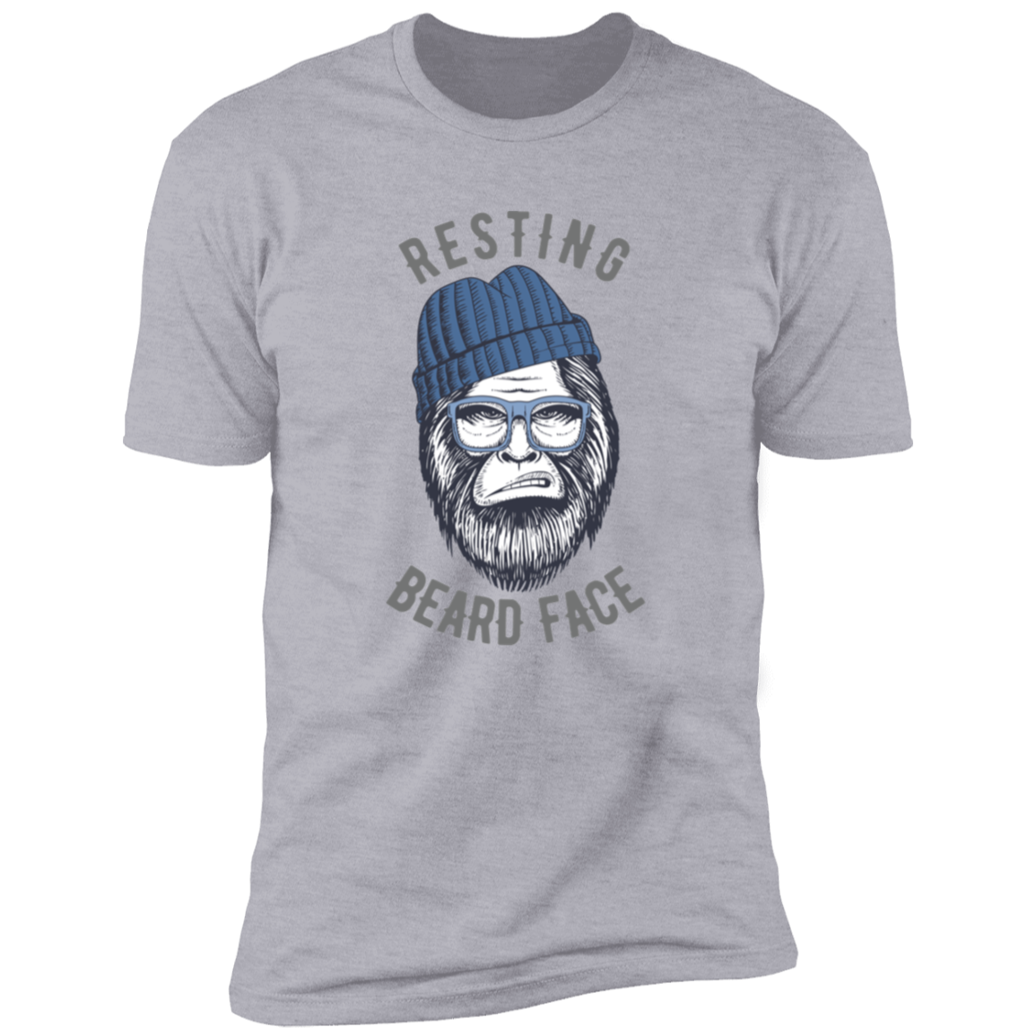 Resting Beard Face - Grey