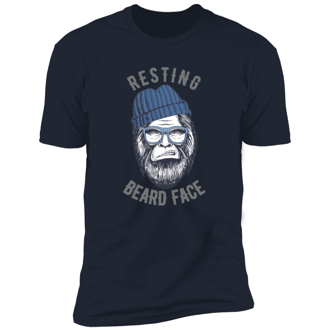 Resting Beard Face - Grey