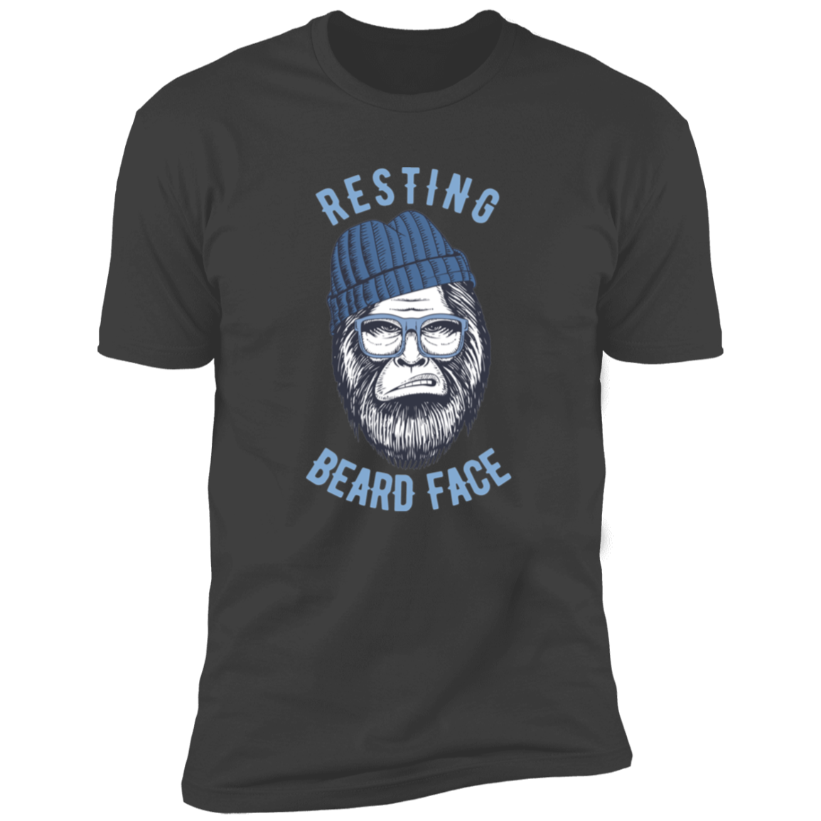 Resting Beard Face - Light Blue