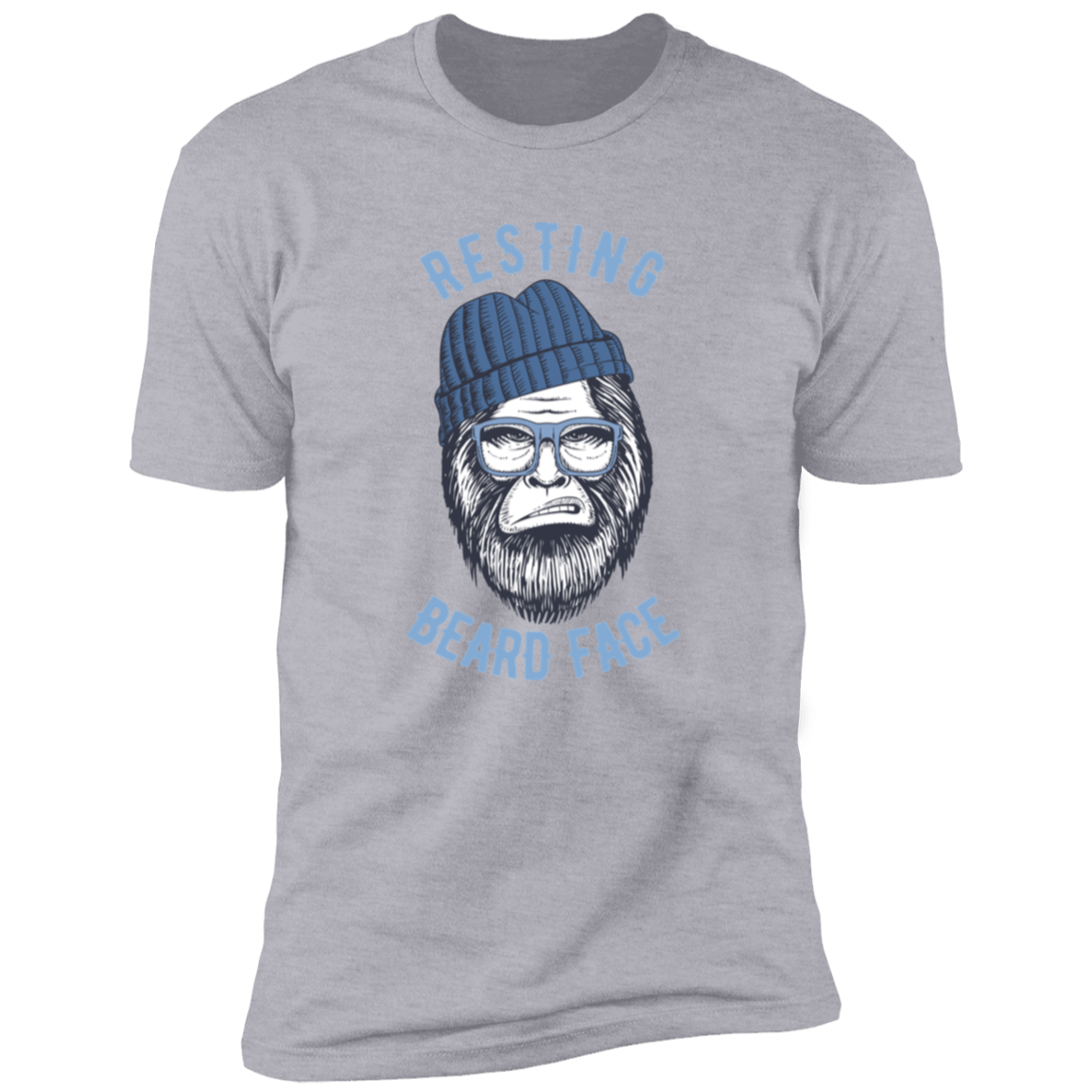 Resting Beard Face - Light Blue