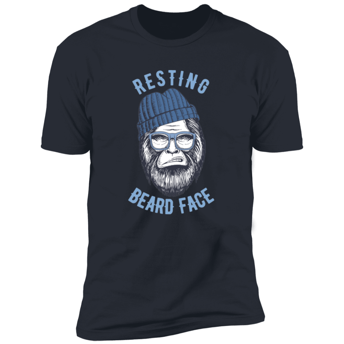 Resting Beard Face - Light Blue