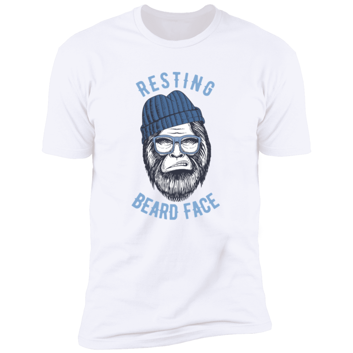 Resting Beard Face - Light Blue