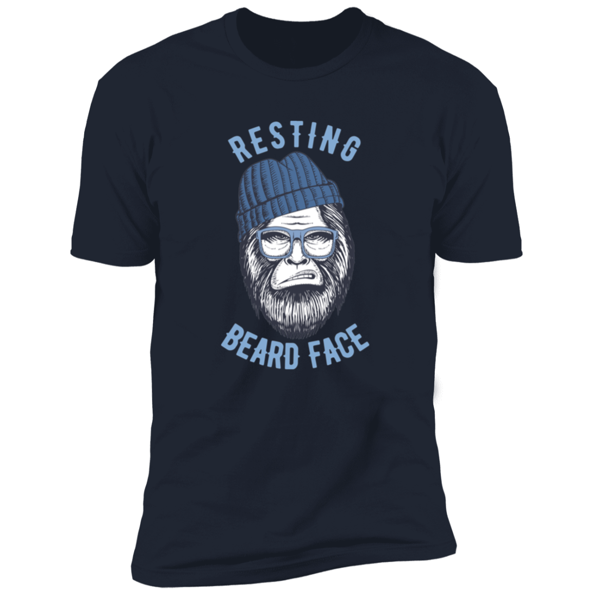 Resting Beard Face - Light Blue