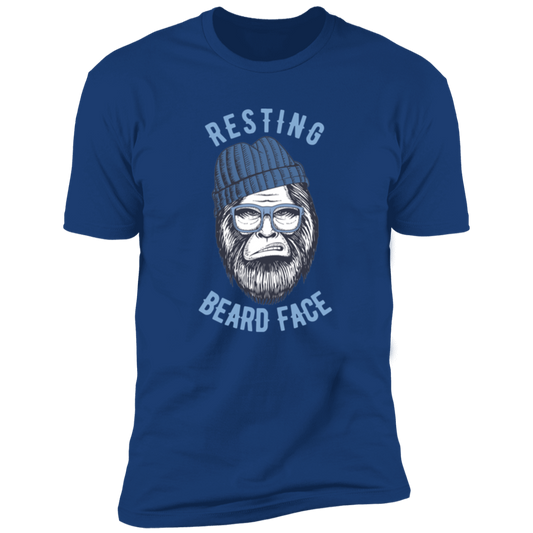 Resting Beard Face - Light Blue